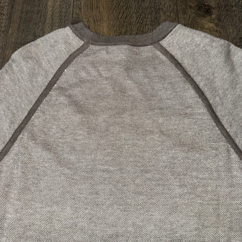 Banana‎ Republic Men's L Regular Fit Bird's Eye Stitch Cotton Cashmere Sweater